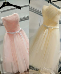 Cute A Line Tulle Short Evening Prom Dress, Bridesmaid Dress