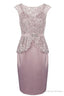 Sleeveless Short Sheath Mother of the Bride Dress