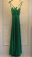 Forest Green Backless Classy Prom Dress For Vegas Pool Party?? Glam Chiffon Classy Evening Dress For Special Ocassion