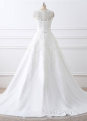 2 In 1 Wedding Dress With Lace Appliques