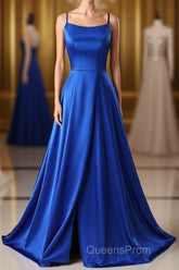 A-Line Evening Prom Dress Side Split Evening Dress