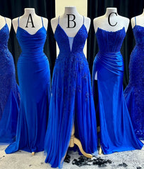 2025 New Style Royal Blue Long Prom Dress