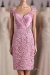 Two-Piece Pink Backless Mother of the Bride Dress