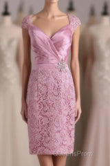 Two-Piece Pink Backless Mother of the Bride Dress