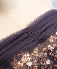 Unique Tulle Off Shoulder Lace Long Evening Prom Dress, Lace Formal Dress