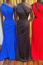 One-Shoulder Keyhole Cutout Mermaid Long Formal Dress with Slit