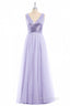 Lavender Sequin V-Neck Backless A-Line Long Dress