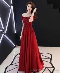 Burgundy Tulle Lace Long Prom Dress Burgundy Tulle Bridesmaid Dress