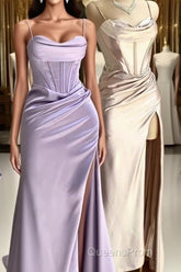 Lilac Long Evening Prom Dress Party Evening Gowns