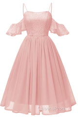 Off the Shoulder Lace Over Chiffon Sage Green Party Dress