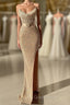 Strapless Sweetheart Mermaid Evening Prom Dress with Long Beads and Sequins