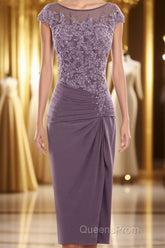 Cap Sleeve Beaded Mother of Bride Dress