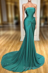 Elegant Strapless Long Mermaid Evening Evening Prom Dress Online