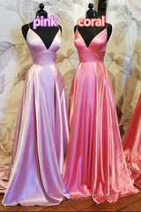 Elegant Yellow Satin Long Evening Prom Dress with Cross Back