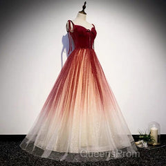 Fairytale Red Gradient Evening Prom Dress