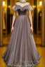 Charming Elegant Long A-line Floor Length Simple Party Evening Prom Dress
