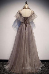 Charming Elegant Long A-line Floor Length Simple Party Evening Prom Dress