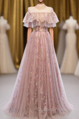 Elegant High Neck Vintage Long Lace Up Evening Prom Dress Flowy Party Gowns