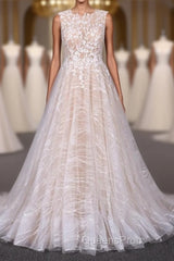 Gorgeous Long Backless Wedding Dress Ivory Lace Wedding Gowns