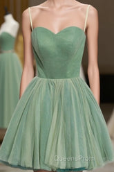 Cute Sweet Neck Short Evening Prom Dress, Mini Dress