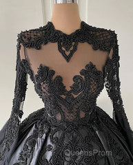 A-Line Beading Long Sleeves Lace Wedding Dress