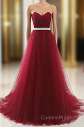 A-Line Elegant Quinceanera Evening Prom ValentineS Day Dress Strapless Sleeveless Chapel Train Satin With Crystals