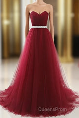 A-Line Elegant Quinceanera Evening Prom ValentineS Day Dress Strapless Sleeveless Chapel Train Satin With Crystals