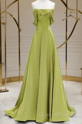 A-Line Green Long Formal Dress Evening Prom Dress, Green Floor Length Party Dress