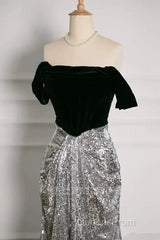 A Line Off The Shoulder Sexy Sequin Formal Dress Bridesmaid Dress Evening Gown Evening Prom Dress