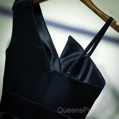 A Line One Shoulder Short Black Evening Prom Dress, Short Black One Shoulder Formal Graduation Dress