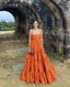 A Line Orange Long Classy Prom Dress, Fashion Classy Evening Dress