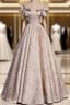 A-Line Princess Off Shoulder Floral Long Party Dress Sweetheart Evening Prom Dress Evening Dress