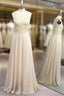 A-Line/Princess Scoop Applique Sleeveless Chiffon Floor-Length Dress