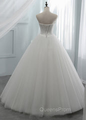 A-Line/Princess Tulle Sweetheart Wedding Dress