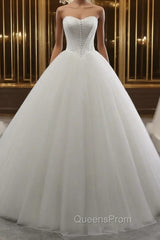 A-Line/Princess Tulle Sweetheart Wedding Dress