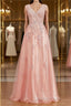 A-Line/Princess V-neck Floor-Length Tulle Mother of the Bride Dress With Appliques Lace