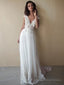 A-Line/Princess V-neck Sweep Train Tulle Wedding Dresses With Appliques Lace