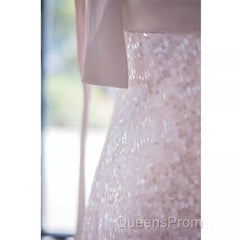 A Line Straps Pink Satin Long Evening Prom Dress