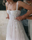 A Line Straps Tulle Long Wedding Dress Princess Bridal Gown
