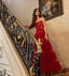 A-Line Stunning Red Long Classy Prom Dress Classy Evening Gowns