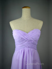 A Line Sweetheart Neck Backless Lilac Long Evening Prom Dress, Lilac Long Bridesmaid Dress