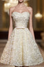 A Line Sweetheart Neck Homecoming Dress Sleeveless Mini Dress