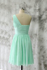 A-Line Sweetheart One-Shoulder Chiffon Bridesmaid Dress
