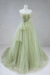 A-Shaped Tight Fitting Corset With Sage Green Chiffon On The Back Long Adult Dress Sage Evening Prom Dress