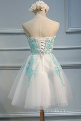 Adorable White Tulle Sweetheart Tulle Party Dress , Homecoming Dress , Lovely Party Dress