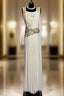Aesthetic A Line Square Neckline White Chiffon Evening Prom Dress Ruffle Long Party Dress