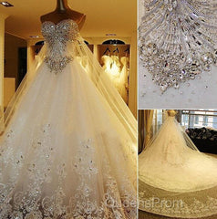 Amazing Bridal Dress Sweetheart Appliques Crystal Beading Classic A Line Bridal Gowns