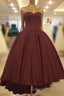 Asymmetric Evening Prom Dress Satin Sweetheart