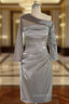Attractive 3/4 Sleeves Mother Of The Bride Dress Sheath Appliques