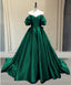 Ball Gown Princess Satin Off The Shoulder Classy Prom Dress